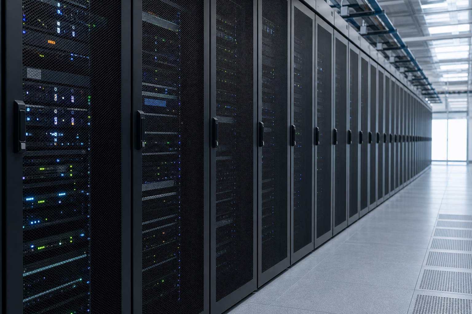 Server racks in a data center